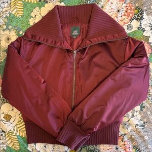 Wild Fable Burgundy Bomber Jacket